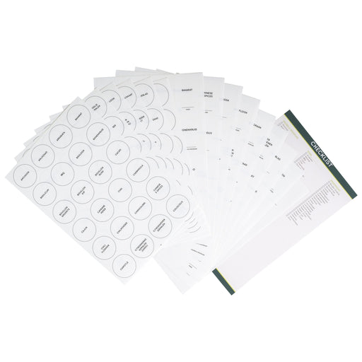 XIVADA Stickers kruidenpotjes - Kruiden labels - Nederlands - Wit