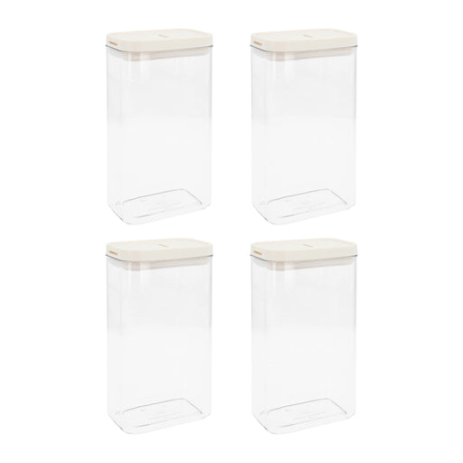 Krumble Voorraadpotten - Set van 4 - 1800 ml - Plastic