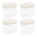 Krumble Voorraadpotten - Set van 4 - 800 ml - Plastic