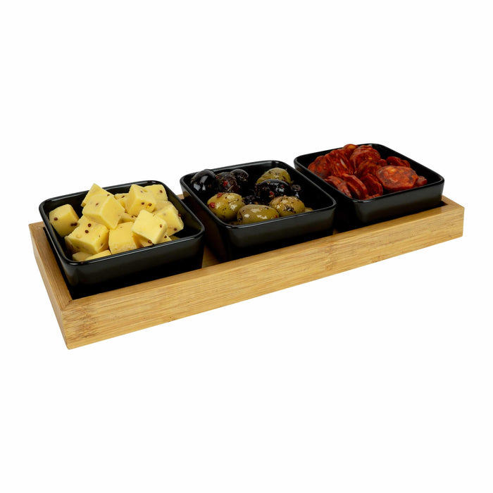 Krumble Tapasschaaltjes op houten plank - 3 delig