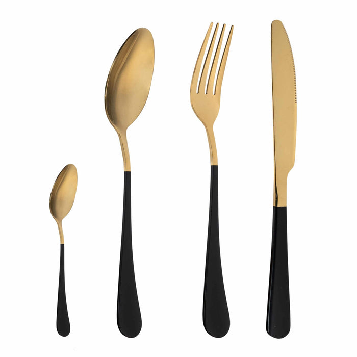 Krumble Bestekset van 4 - Design - Goud en zwart