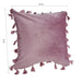 QUVIO Sierkussen met franjes – Gevuld – 45 x 45 cm – Roze - ThatLyfeStyle