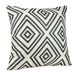 QUVIO Kussenhoes met ruit patroon - 45 x 45 cm - Zwart/Beige