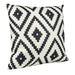 QUVIO Kussenhoes met geruit patroon - 45 x 45 cm - Zwart/Beige