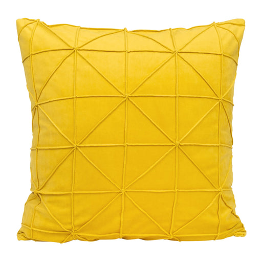 QUVIO Kussenhoes - Fluweel - 50 x 50 cm - Okergeel