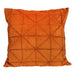 QUVIO Kussenhoes geruit met driehoek - Fluweel - 50 x 50 cm - Oranje