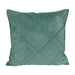 QUVIO Kussenhoes geruit - Fluweel - 50 x 50 cm - Eucalyptus groen