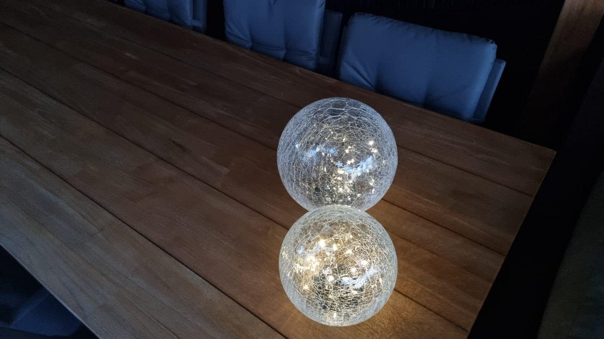 Kynast Solar 10cm glazen sfeerlamp craquelé glas