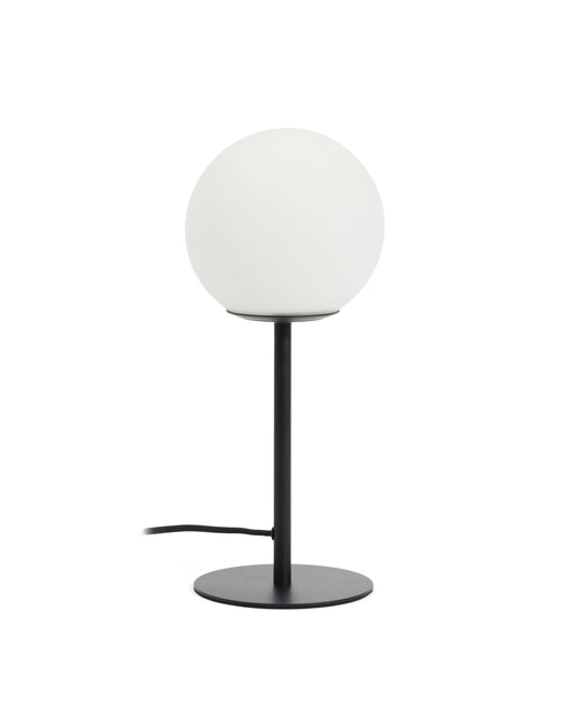 Kave Home Tafellamp Brisia Glas en metaal - Zwart