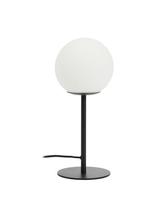 Kave Home Tafellamp Brisia Glas en metaal - Zwart