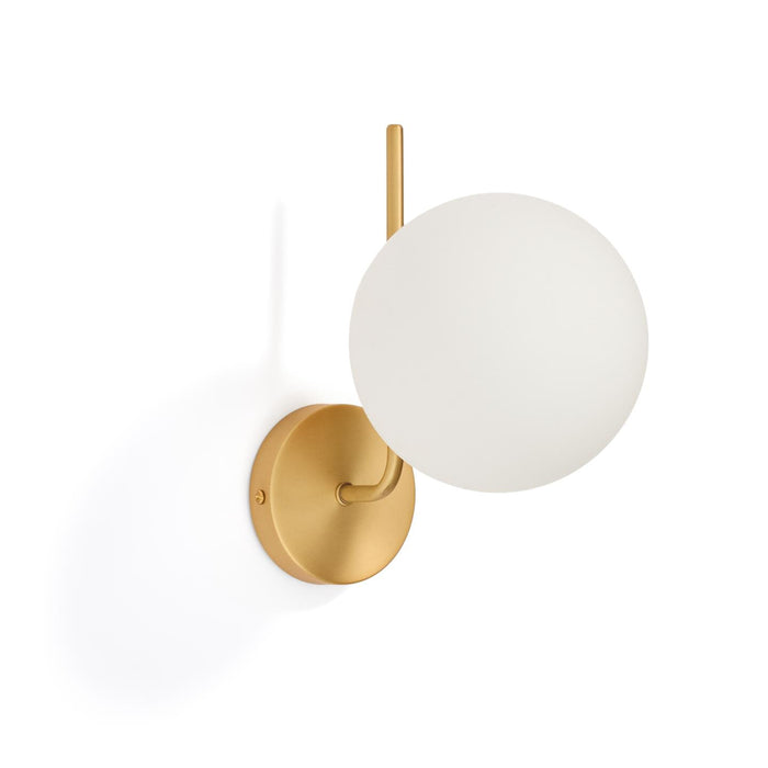Kave Home Wandlamp Brisia Glas en messing - Wit