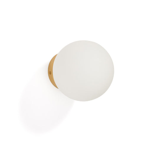 Kave Home Wandlamp Brisia Glas en messing - Wit - ThatLyfeStyle