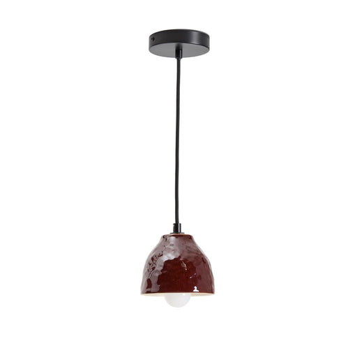Kave Home Hanglamp Drava Keramiek - Donkerrood