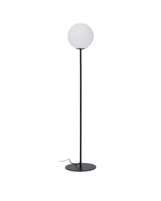 Kave Home Vloerlamp Brisia Glas en metaal, Ø30cm - Zwart