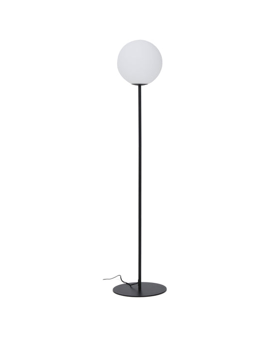 Kave Home Vloerlamp Brisia Glas en metaal, Ø30cm - Zwart