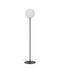 Kave Home Vloerlamp Brisia Glas en metaal, Ø30cm - Zwart