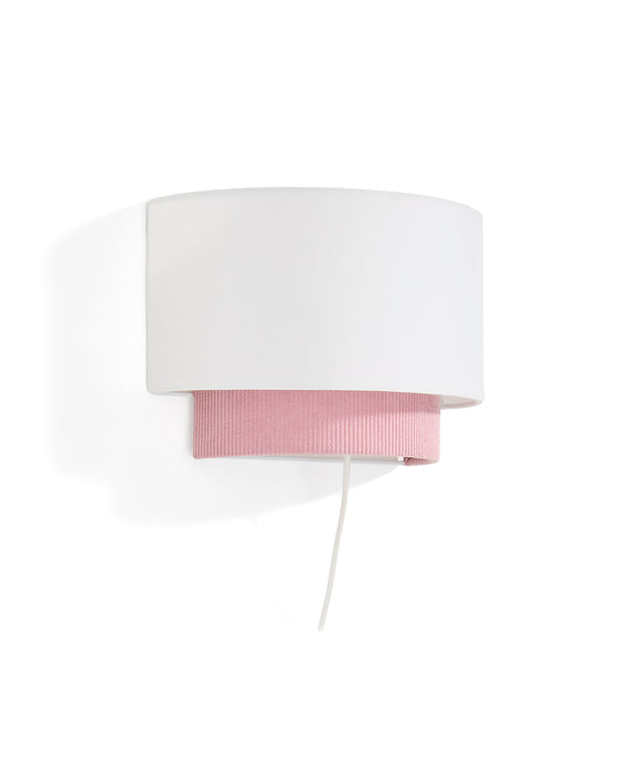 Kave Home Wandlamp Bianella Rib Velvet - Roze