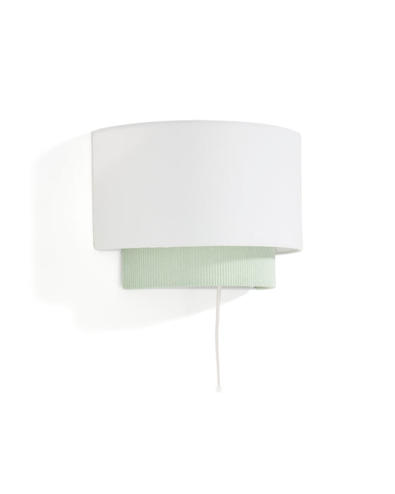 Kave Home Wandlamp Bianella Rib Velvet - Turquoise