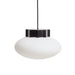 Kave Home Hanglamp Idela Glas en marmer, Ø26cm - Zwart