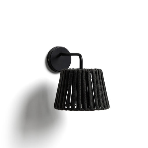Kave Home Wandlamp Aldet Geweven Touw - Zwart