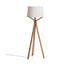 Kave Home Vloerlamp Ubira Essen en linnen - Naturel