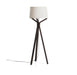 Kave Home Vloerlamp Ubira Essenhout en stof, 150cm - Donkerbruin