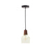 Kave Home Hanglamp Silex Notenhout en glas, 13cm - Grijs