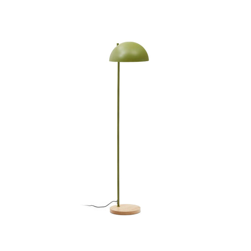 Kave Home Vloerlamp Catlar Essenhout en metaal - Groen