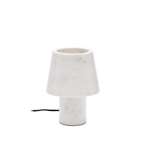 Kave Home Tafellamp Alaro Marmer, 27cm hoog - Wit
