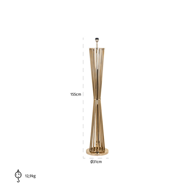 Richmond Vloerlamp 'Jaira' 155cm, Goud (excl. kap)