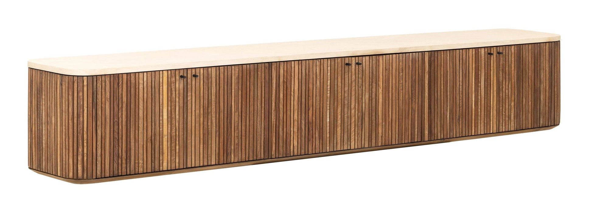 DTP Home Zwevend TV-meubel Lagoon Teakhout & Mortex, 220cm - Bruin