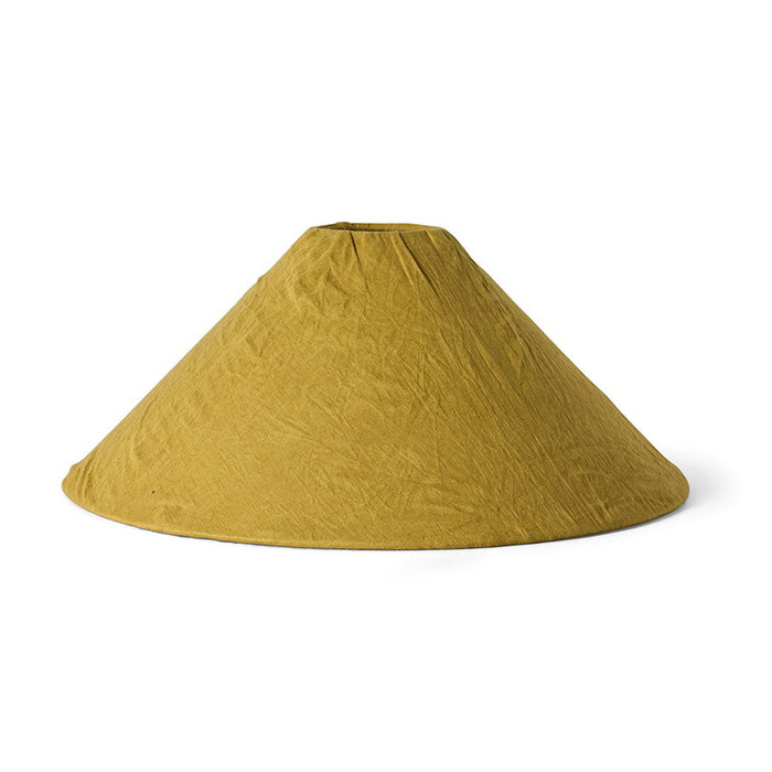HKliving Lampenkap Lampshade Linnen, Ø55cm - Mosterdgeel