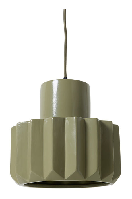 HKliving Hanglamp Stellar Keramiek, Ø27cm - Sage