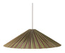 HKliving Hanglamp Plisse Bamboe, Ø80cm - Bruin,Groen