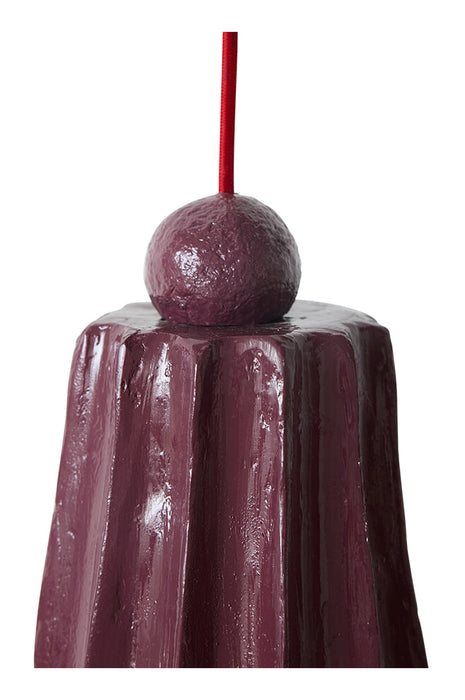 HKliving Hanglamp Flow Cotton mâché - Bordeaux