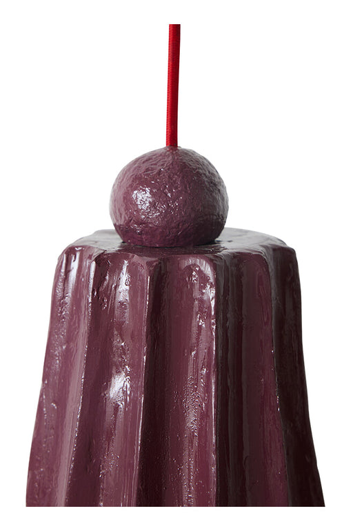 HKliving Hanglamp Flow Cotton mâché - Bordeaux