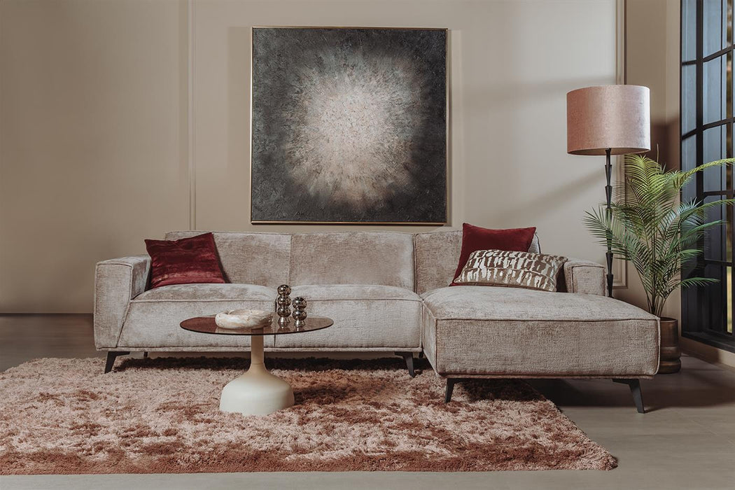 Tower Living Loungebank Leeds Rechts, 280cm, Touch-stof - Taupe
