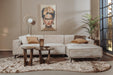 Tower Living 2,5-zits Loungebank Leeds Rechts, 280cm - Beige