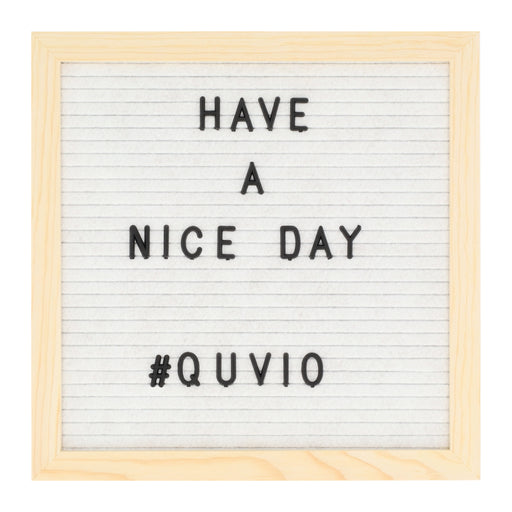 QUVIO Letterbord - Inclusief letters - Hout en vilt - Wit