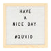QUVIO Letterbord - Inclusief letters - Hout en vilt - Wit