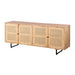 Lewis & Loft Dressoir Lucas - Met 4 deuren - FSC®-gecertificeerd mangohout - Rotan - Naturel
