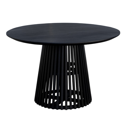 Lewis & Loft Eettafel Levi - Rond - FSC®-gecertificeerd mangohout - Ø120 cm - Zwart