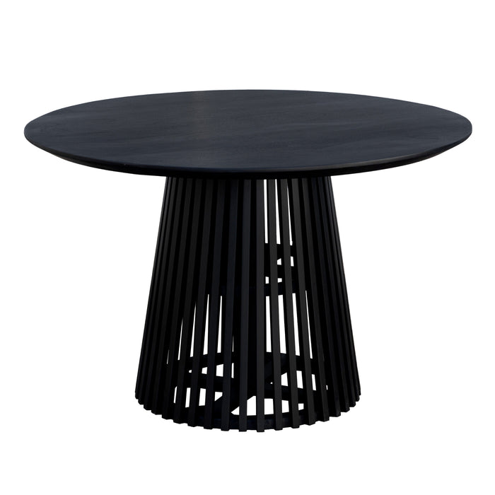 Lewis & Loft Eettafel Levi - Rond - FSC®-gecertificeerd mangohout - Ø120 cm - Zwart