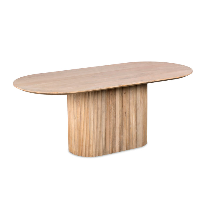 Lewis & Loft Eettafel Lynn - Ovaal - 200x90 cm - FSC®-gecertificeerd mangohout - Naturel