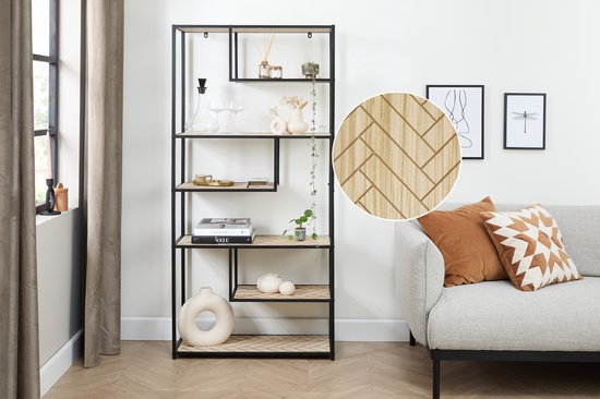 Lifa Living Wandkast Saint Maxime - Visgraat - Metaal & Hout
