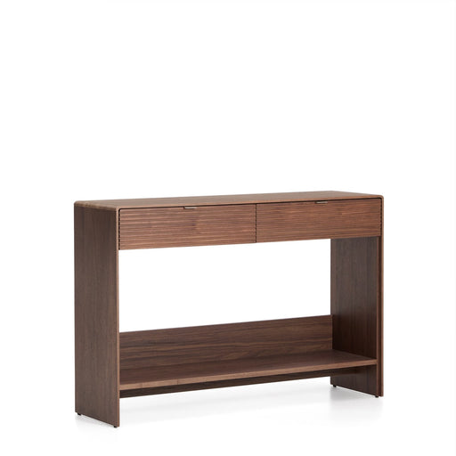 Kave Home Sidetable Norlen Walnootfineer, 120cm - Bruin - ThatLyfeStyle