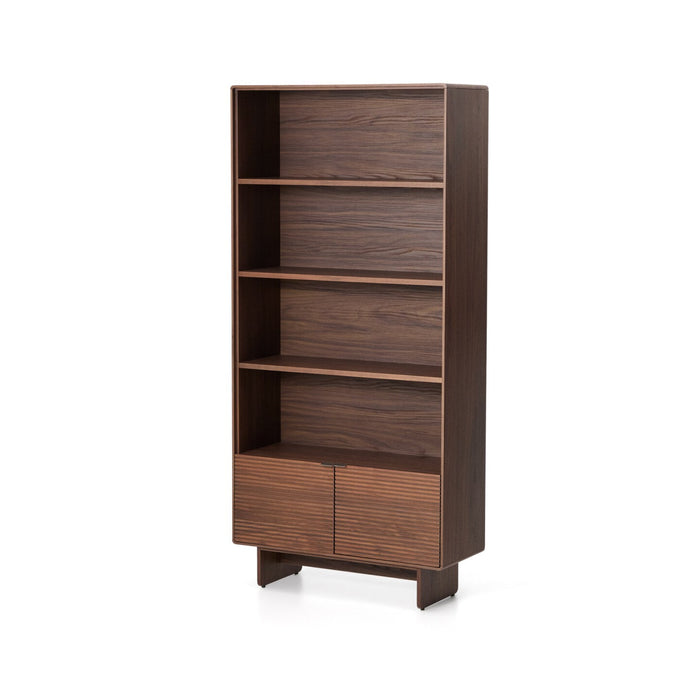 Kave Home Wandkast Norlen Walnootfineer, 190 x 90cm - Bruin - ThatLyfeStyle