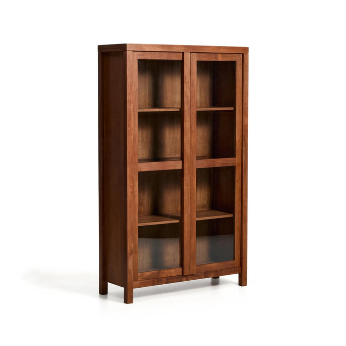 Kave Home Vitrinekast Norani Acaciahout, 185 x 110cm - Bruin