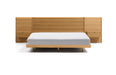 Kave Home Bed Norlen incl. hoofdbord met 2 nachtkastjes, eikenfineer, 160 x 200 cm - naturel