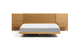 Kave Home Bed Norlen Incl. hoofdbord met LED-verlichting en 2 nachtkastjes, Eiken, 160 x 200cm - Bruin